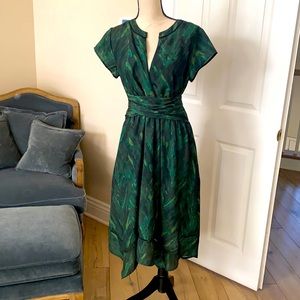 Lush green midi dress